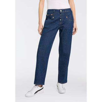 Boyfriend-Jeans HERRLICHER "Shyra Tap Recycled Denim", Damen, Gr. 30, N-Gr, blau (raw), Denim/Jeans, Obermaterial: 48% Baumwolle, 21% Polyester, 20% Viskose, 10% Acetat, 1% sonstige Fasern, casual, Jeans Image