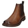 Chelseaboots BUGATTI, Herren, Gr. 44, braun (cognac), Leder, used, casual, Schuhe, Schlupfstiefel, Stiefelette, Herrenboots mit Wechselfußbett