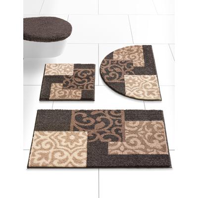Badematte GRUND Gr. 3, grau (anthrazit, taupe), rechteckig (60cm x 100cm),, Badematten Image