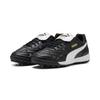Fußballschuh PUMA "KING TOP TT Fußballschuhe Erwachsene", Gr. 43, schwarz-weiß (schwarz, weiß gold), Obermaterial: Synthetik; Futter: Synthetik; Innensohle: Textil; Laufsohle: Gummi, Schuhe