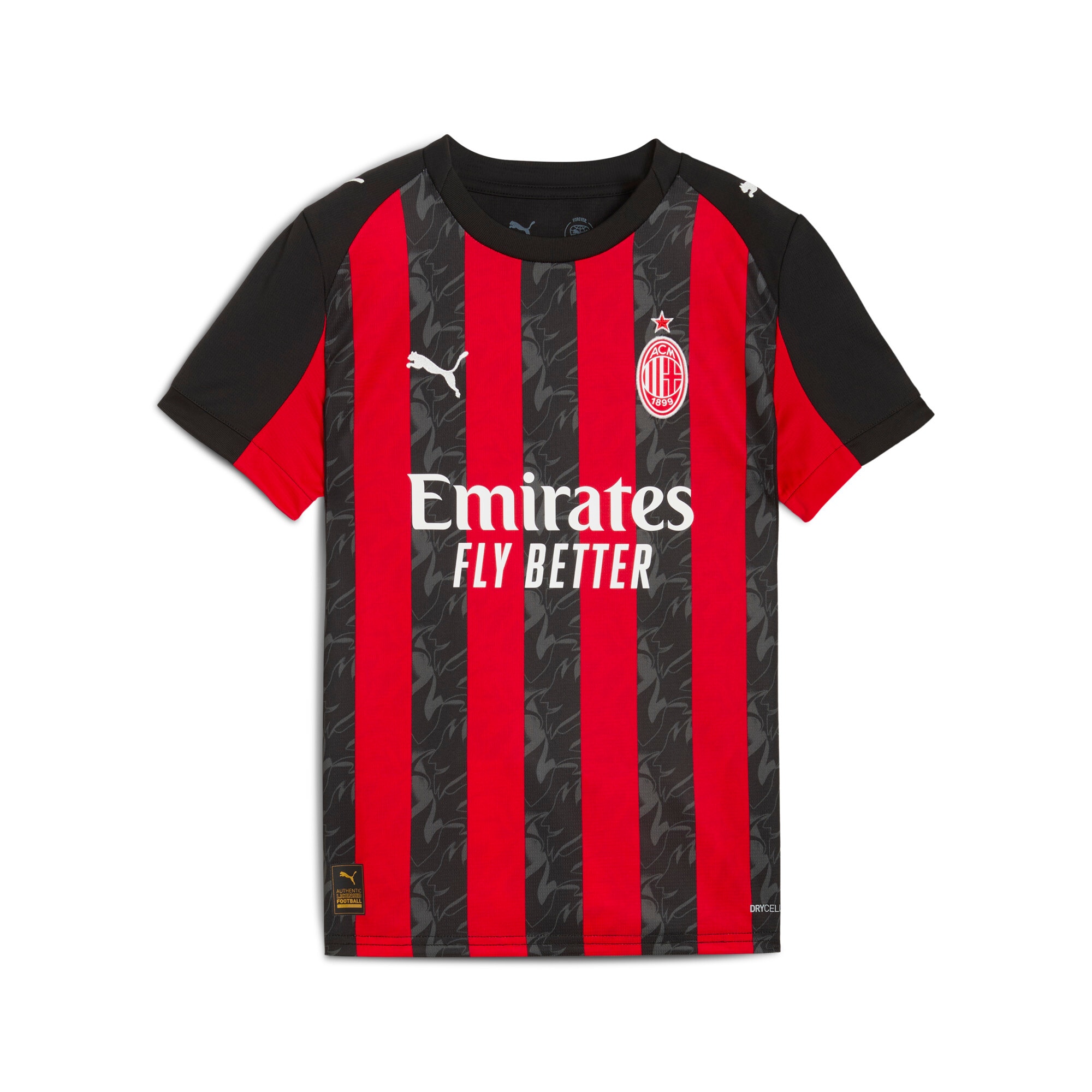 Trainingstop PUMA "ACM HOME JERSEY REPLICA JR", Kinder, Gr. 152, rot (for all time rot, puma schwarz), Web, Obermaterial: 100% Polyester, gemustert, Sportlich, regular fit normal, Rundhals, Tops Image