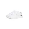 Keilsneaker TOMMY HILFIGER "TH FASHION COURT SNEAKER", Damen, Gr. 39, weiß, Nappaleder, sportlich, Schuhe, Freizeitschuh, Halbschuh, Schnürer mit goldfarbenen Details
