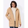 Anorak CASUAL LOOKS, Damen, Gr. 44, gelb (camel, meliert), 85% Polyester, 15% Viskose, unifarben, Langarm, Jacken