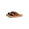 Pantolette TOMMY HILFIGER "FLEX JUTTE HILFIGER SUEDE SANDAL", Herren, Gr. 42, braun, Veloursleder, modisch, Schuhe, Sommerschuh, Schlupfschuh mit verstellbaren Schnallen