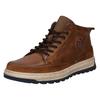 Schnürboots BUGATTI, Herren, Gr. 46, braun (cognac), Leder, casual, Schuhe, High Top Sneaker, Stiefelette mit Innenreißverschluss