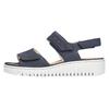 Sandale WALDLÄUFER "K-VALERIE", Damen, Gr. 4,5 (37,5), blau (dunkelblau), Nubukleder, unifarben, klassisch, Schuhe, Sommerschuh, Sandalette in Extraweite K für den kräftigen Fuß