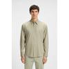 Langarmhemd BOSS ORANGE "Relegant", Herren, Gr. XL, N-Gr, open grün370, Web, Obermaterial: 100% Baumwolle, casual, regular fit, hoch geschlossener Ausschnitt, Langarm eingesetzt 2-Knopf-Manschette mit Knöpfen, Hemden, mit BOSS Stickerei
