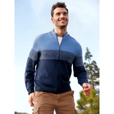 Cardigan CATAMARAN, Herren, Gr. 54, blau (marine, mittelblau), 100% Polyacryl, meliert, gemustert, gestreift, unifarben, Langarm, Strickjacken Image