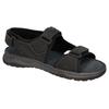 Trekkingsandale MUSTANG SHOES, Herren, Gr. 46, schwarz, Leder, casual, Schuhe, Sommerschuh, Klettschuh mit weicher Innensohle