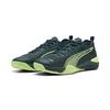 Trainingsschuh PUMA "Eliminate NITRO™ 4 Handballschuhe Erwachsene", Gr. 41, grün terrain fizzy light gelb, Obermaterial: Textil, Synthetik; Futter: Textil; Innensohle: Textil; Laufsohle: Gummi, Synthetik, Schuhe