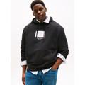Kapuzensweatshirt "BT-ITHACA FLAG HOODIE-B", Herren, Gr. 4XL, schwarz, Sweatware, Obermaterial: 100% Baumwolle, TOMMY HILFIGER BIG & TALL, unifarben, casual, regular fit normal, Rundhals, Langarm eingesetzt Rippbündchen, Sweatshirts, Große Größen