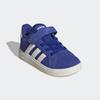 Klettschuh ADIDAS SPORTSWEAR "GRAND COURT 2.0 KIDS", Gr. 26, semi lucid blau, sanftes weiß, core schwarz, Leder, Synthetik, Textil, sportlich, Schuhe, Design auf den Spuren des adidas Campus 00