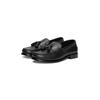 Slipper TOMMY HILFIGER "HILFIGER TASSEL LTH LOAFER", Herren, Gr. 46, schwarz, Leder, unifarben, elegant, Schuhe, Blockabsatz, Mokassin, Businessschuh mit modischer Quasten