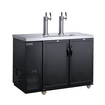 Dukers DKB60-M2 56 7/8" Kegerator Commercial Beer Dispenser w/ (8) 1/6 Keg Capacity - 8 Columns, Black, 115v