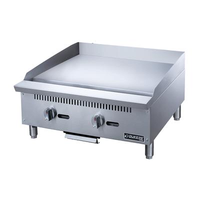 Dukers DCGMA24 24" Gas Commercial Griddle w/ Manual Controls - 1" Steel Plate, Convertible, Stainless Steel, Gas Type: NG