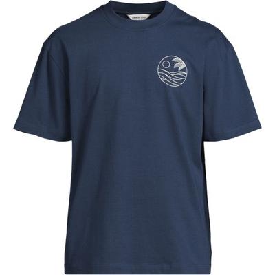 Graphic Tee, Men, size: 50-52, regular, Blue, Cotton, by Lands' End