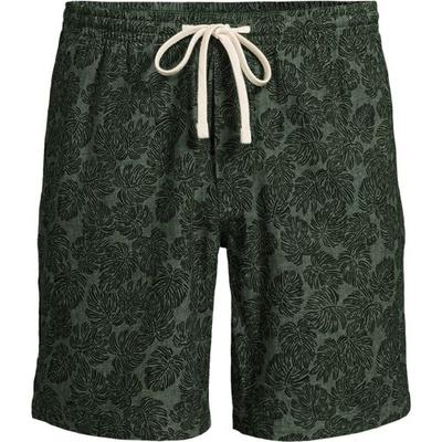 Deck Shorts, Men, size: 36-38, regular, Green, Cotton/Spandex/Linen, by Lands' End