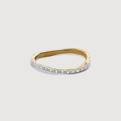 Gold Riva Wave Eternity Diamond Ring Diamond