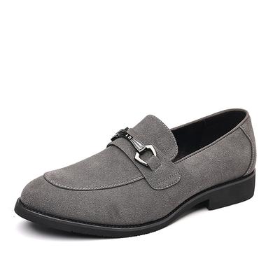 Men's Olive Green Bit Loafers – Stylish Faux Suede Slip-On Dress Shoes with Metal Buckle Detail for Business Casual Looks Dinner Dates and Office Wear