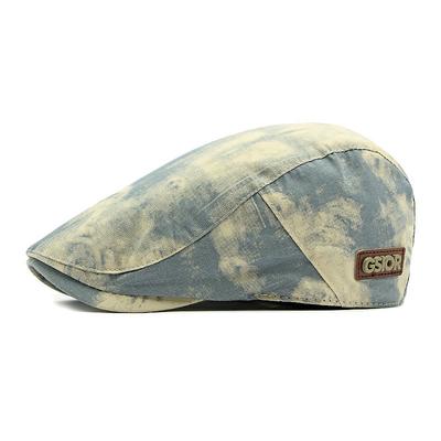 Men's Flat Cap Ascot Hat Newsboy Hat Black Pink Cotton Fashion Casual Street Daily Tie Dye Adjustable Sunscreen Breathable