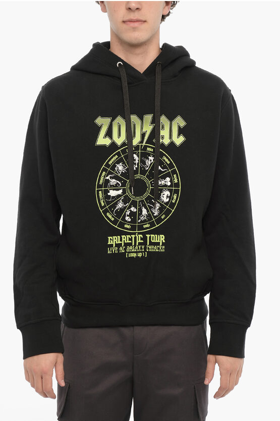 ZOD AC Hoodie aus Fleece-Baumwolle in Schwarz mit einfacher Passform Image