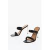 Ledersandalen ALLEN mit Absatz 11 cm in Schwarz