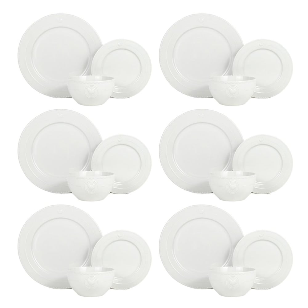 Service 18 pièces blanc