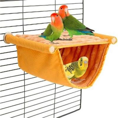 Vogelspielzeug, Vogelhängematte, Papageienkäfigzubehör, waschbares Set, gelb Image