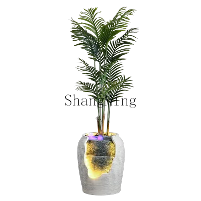LXY Modern Simple Feng Shui Ornament Office Home Bonsai Decoration Flowing Water Fountain Humidifier