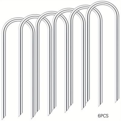 TEMU Heavy-duty U-shaped Wind Stakes, Galvanized Steel Ground Anchors - Ideal For Trampolines, Soccer Goals, Tents & Large , Soccer Goal Anchor|sturdy Ground Anchor|durable Steel Anchors, Soccer Image