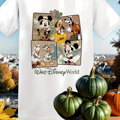 TEMU Fashion Short Sleeve Cotton T-shirt For Men And Women Mouse And His , Unisex T-shirt, Casual Comfortable Cotton, Perfect Gift For Tweens And Teens Image