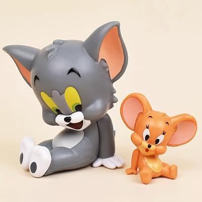 TEMU 2pcs Set Of Figure Ornaments Cartoon Tom Fun Desktop Ornaments Suitable For Office Desktop Decorative Ornaments Car Ornaments Ideal Gift For