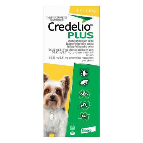 Credelio Plus Pour Très Petit Chien 1.4-2.8kg Jaune 6 Chews