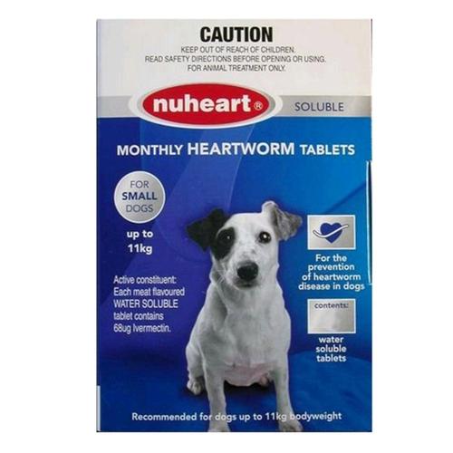 Nuheart - Générique Heartgard Plus pour Petits Chiens Jusqu'à 25lbs (Bleu) 12 Comprimés