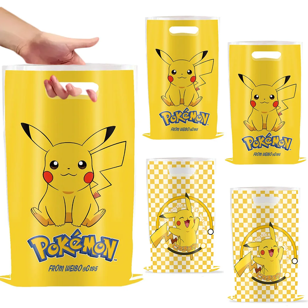 10/30 stücke Pokemon Geschenk Taschen Geburtstag Party Liefert Pikachu Doppel-Seite Candy Gefüllt Taschen kinder Geburtstag Party Dekoration Image