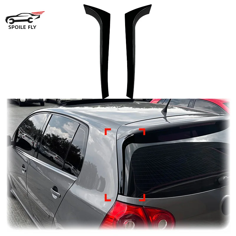 Neues Design 2006 2007 2008 2009 für VW Volkswagen Golf 5 MK5 R32 GTI R Rückseitenspoiler Kofferraumflügellippe von ABS glänzend schwarz Image