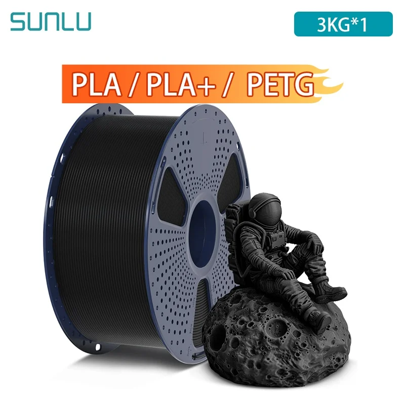 SUNLU 3KG 3D PLA/PETG/PLA PLUS Filament 1,75mm 3KG/Rolle 3D-Drucker Ordentlich gewickeltes 3D-Filament für 3D-Drucker und 3D-Stift Image
