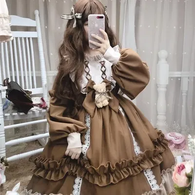 Maid Lolita Chemise Cosplay Rollenspielkostüme für Party Club Bühnenbekleidung Fliegen Ballkleider Kellnerin Uniform Plus Image