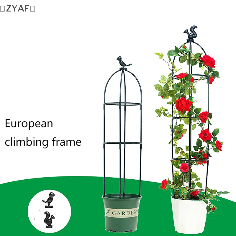 バZYAF Parque1set Garten DIY Blumenrebe Kletterpflanzenhalterung Tomatenpflanzer Halterung Pflanzenverstärker Pflanzgefäß Schutzständer Image