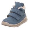 Lauflernschuh SUPERFIT "BREEZE WMS: mittel", Kinder, Gr. 30, blau (hellblau), Nubukleder, unifarben, Schuhe, Barfußschuh mit zwei Klettverschlüssen, Größenschablone zum Download