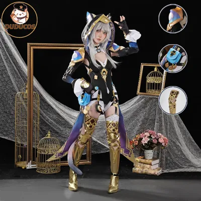 DUDU R Honkai: Star Rail Cipher Cosplay Kostüm Perücke Uniform Cifera Hut Amphoreus Halloween Party Image