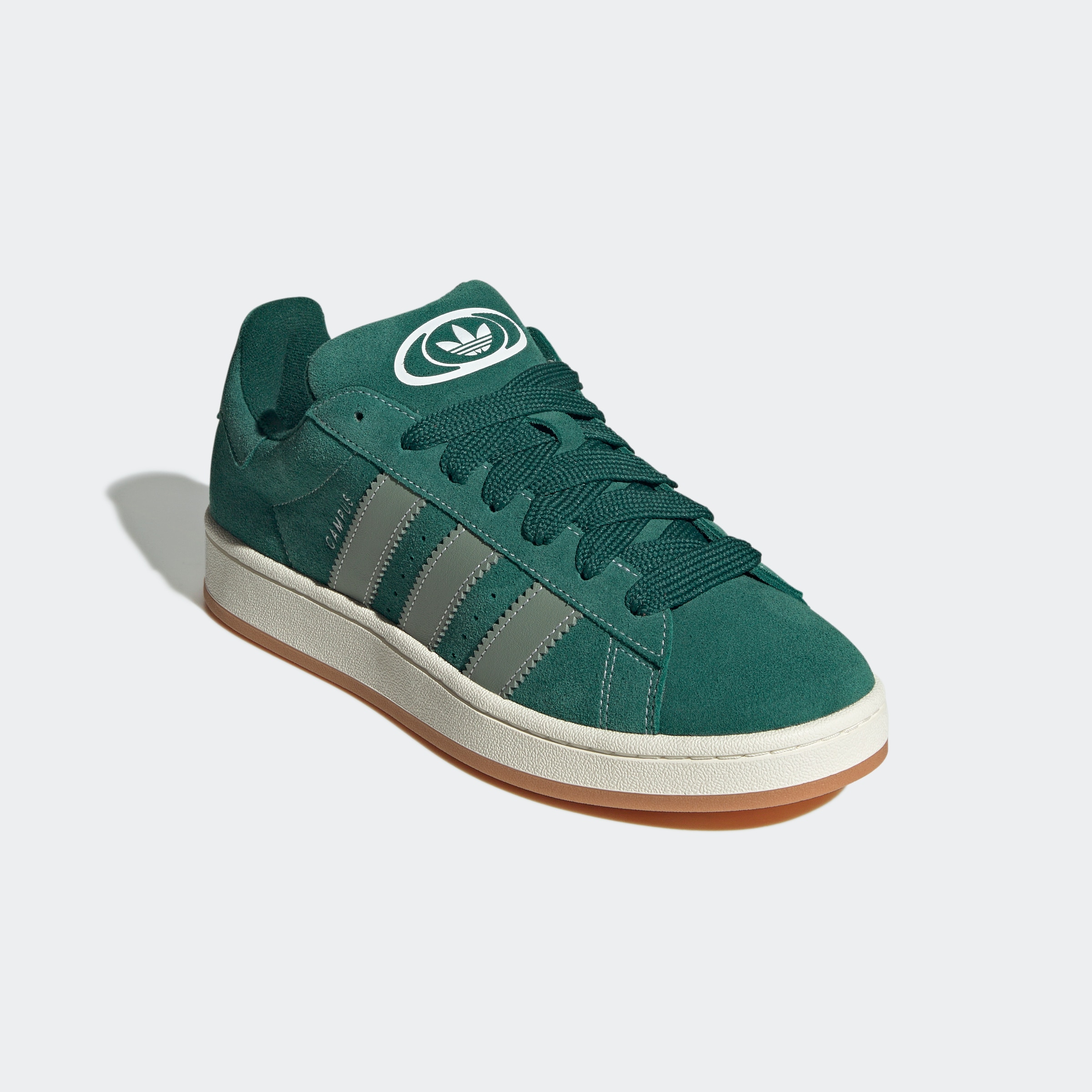 Sneaker ADIDAS ORIGINALS "CAMPUS 00S", Herren, Gr. 40, weiß (collegiate grün, silber grün, sanftes weiß), Leder, Schuhe Sneaker