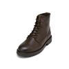 Stiefelette MARC O'POLO "aus edlem Rindleder", Damen, Gr. 44, braun (schwarz braun), Obermaterial: 100% Leder (Rind), unifarben, Schuhe