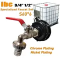 S60x6 Filettatura Grossa IBC Rubinetto del Serbatoio Connettore X 1/2 '' 3/4 '' Adattatore di Giunto Acqua 1000L Giardino Casa Valvola di Ricambio Raccordo