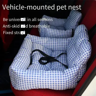 DogS Bed Dog Car Nest Pet Car Nest Out Safety Seat Cushion Anti-theft Car Portable Home Dual-purpose Nest Pad Dog Accessories