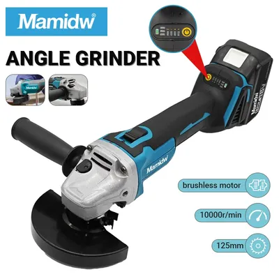 DGA404 125mm/100mm Angle Grinder Brushless Lithium Electric Rechargeable Cutting Machine For Makita 18V Battery Pins