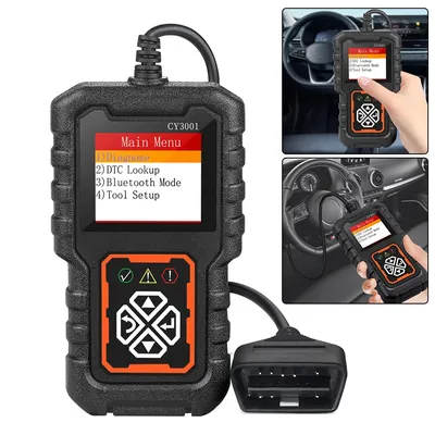 EOBD OBD 2 Scanner CY3001 OBD2 Code Reader Engine Battery O2 Sensor Digital Display Fault Code Clear