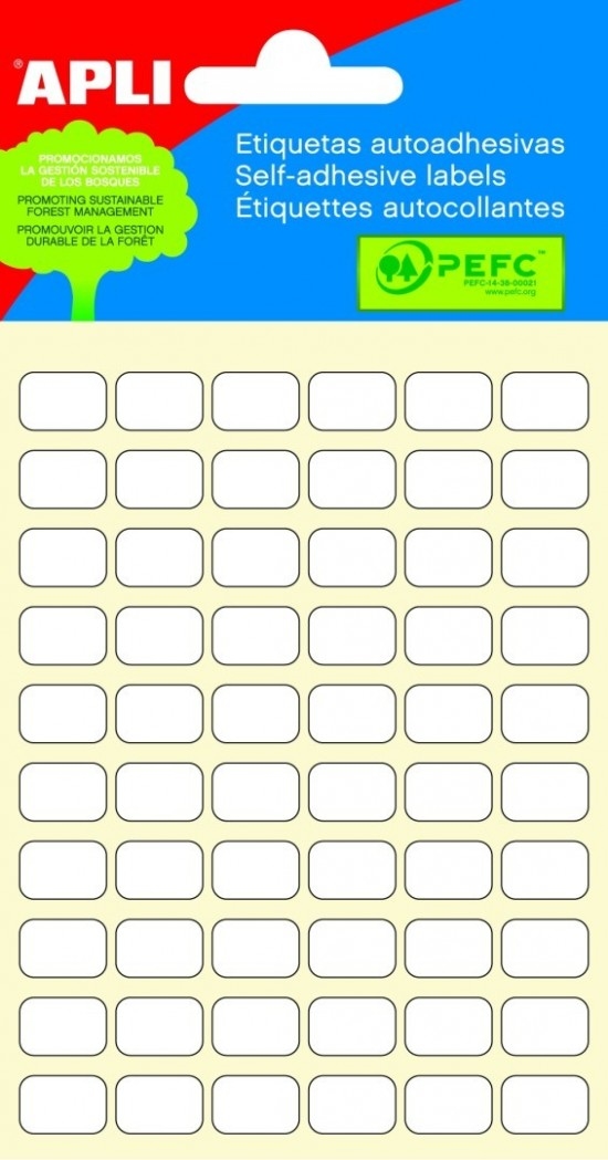 APLI Etiketten, weiß, 8 x 12 mm - 360 stück Image