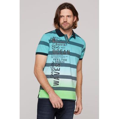 Poloshirt CAMP DAVID, Herren, Gr. XXL, blau, Material: 100% Baumwolle, bestickt, bedruckt, gestreift, casual, lässig geschnitten normal, Kurzarm eingesetzt Bündchen, Shirts, aus Baumwolle Image