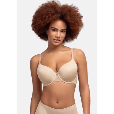 Bügel-BH DORINA "ADELE", Damen, Gr. 100, Cup F, beige, Obermaterial: 58% Polyamid, 25% Polyester, 17% Elasthan, unifarben, casual, bequem, BHs, mit vorgeformten Körbchen Image